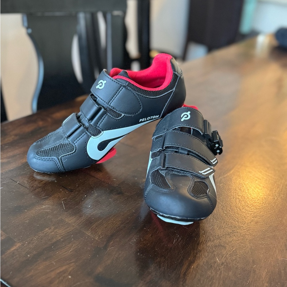 Peloton Cycling Shoes  - Black and Red